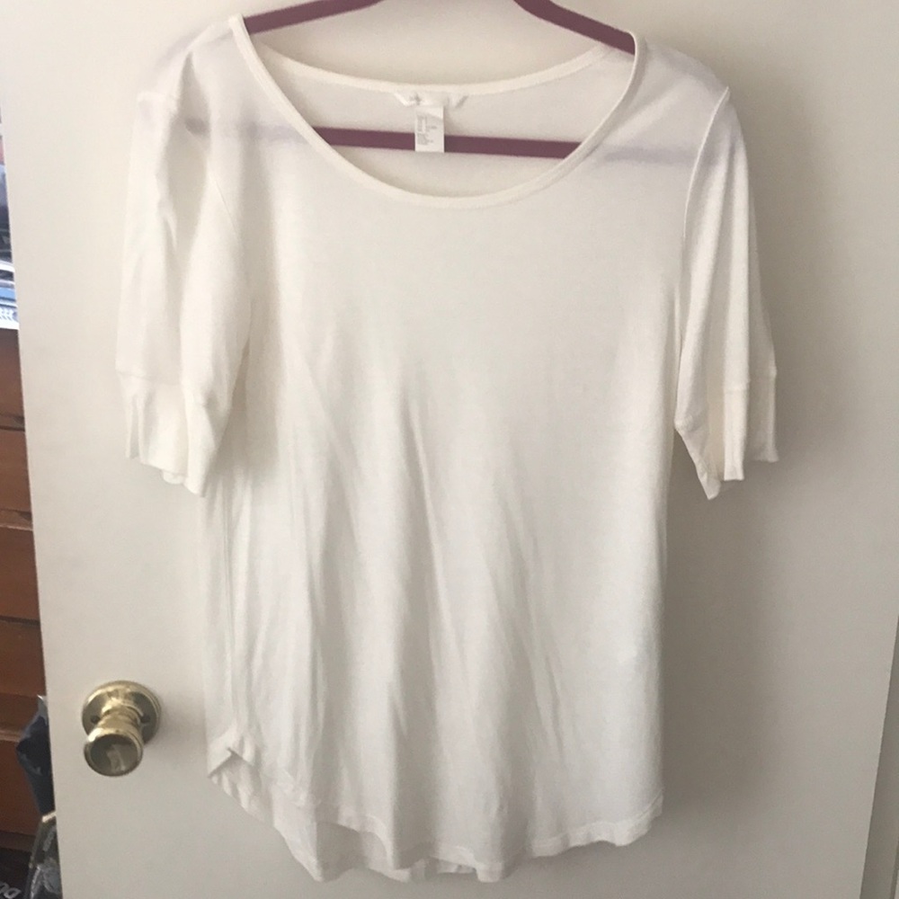 Basic H and M cream every day oversized tee